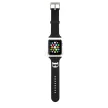 Karl Lagerfeld Apple Watch 2/3/4/5/6/7/Se 42/44/45mm Choupette (KLAWLSLCK) szilikon óraszíj, fekete