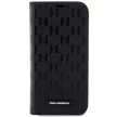 Karl Lagerfeld KLBKP14LSAKLHPK Saffiano Monogram iPhone 14 Pro 6.1" oldalra nyíló tok, fekete