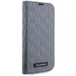 Karl Lagerfeld KLBKP14SSAKLHPG Saffiano Monogram iPhone 14 6.1" oldalra nyíló tok, ezüst