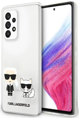 Karl Lagerfeld Samsung Galaxy A53 5G Karl & Choupette (KLHCA53CKTR) hátlap, tok, átlátszó