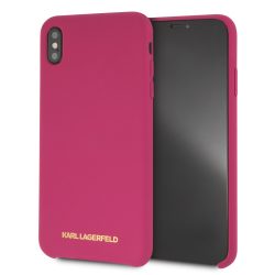   Karl Lagerfeld iPhone Xs Max Silicone Case Soft Touch hátlap, tok, rózsaszín