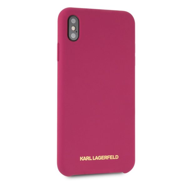 Karl Lagerfeld iPhone Xs Max Silicone Case Soft Touch (KLHCI65SLROG) hátlap, tok, rózsaszín