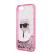 Karl Lagerfeld iPhone 7/8/SE (2020/2022) Glitter Karl Head (KLHCI8LNKHCP) hátlap, tok, rózsaszín