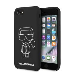   Karl Lagerfeld iPhone 7/8/SE (2020) Iconic Silicone hátlap, tok, fekete