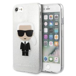   Karl Lagerfeld iPhone 7/8/SE (2020) Glitter Iconic Full Body hátlap, tok, ezüst
