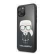 Karl Lagerfeld iPhone 11 Pro Glitter Iconic Full Body (KLHCN58DLFKBK) hátlap, tok, fekete