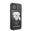 Karl Lagerfeld iPhone 11 Pro Glitter Iconic Full Body (KLHCN58DLFKBK) hátlap, tok, fekete