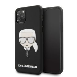   Karl Lagerfeld iPhone 11 Pro Layers Glitter Iconic hátlap, tok, fekete
