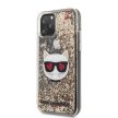 Karl Lagerfeld iPhone 11 Pro Karl and Choupette Glitter (KLHCN58LCGLGO) hátlap, tok, arany
