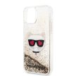 Karl Lagerfeld iPhone 11 Pro Karl and Choupette Glitter (KLHCN58LCGLGO) hátlap, tok, arany