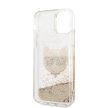 Karl Lagerfeld iPhone 11 Pro Karl and Choupette Glitter (KLHCN58LCGLGO) hátlap, tok, arany