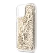 Karl Lagerfeld iPhone 11 Pro Liquid Glitter Signature (KLHCN58TRKSGO) hátlap, tok, arany
