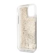 Karl Lagerfeld iPhone 11 Pro Liquid Glitter Signature (KLHCN58TRKSGO) hátlap, tok, arany