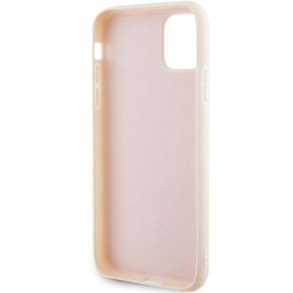 Karl Lagerfeld iPhone 11/Xr 3D Rubber Glitter Logo (KLHCN613DMBKCP) hátlap, tok, rózsaszín