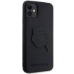 Karl Lagerfeld iPhone 11/Xr Rubber Karl Head 3D (KLHCN613DRKNK) hátlap, tok, fekete