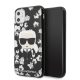 Karl Lagerfeld iPhone 11 Flower Karl Iconic (KLHCN61FLFBBK) hátlap, tok, fekete