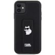 Karl Lagerfeld KLHCN61GSACHPK Choupette Pins Case iPhone 11 tok, fekete