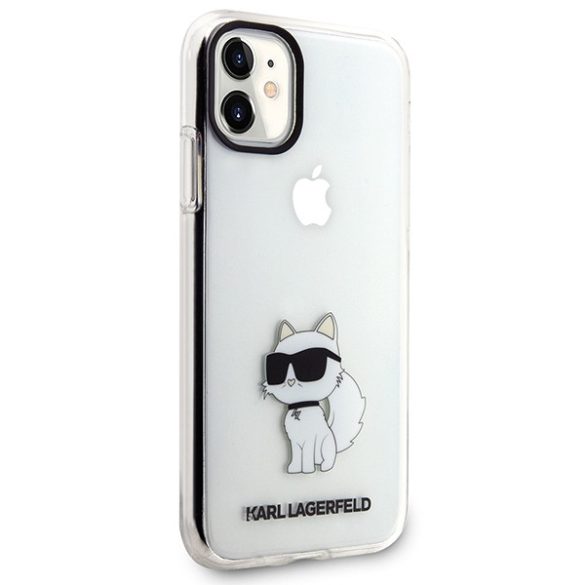 Karl Lagerfeld iPhone 11/Xr Ikonik Choupette (KLHCN61HNCHTCT) hátlap, tok, átlátszó