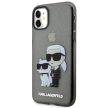 Karl Lagerfeld KLHCN61HNKCTGK Glitter Karl&Choupette iPhone 11/Xr 6.1", hátlap, tok, fekete