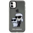Karl Lagerfeld KLHCN61HNKCTGK Glitter Karl&Choupette iPhone 11/Xr 6.1", hátlap, tok, fekete
