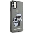 Karl Lagerfeld KLHCN61HNKCTGK Glitter Karl&Choupette iPhone 11/Xr 6.1", hátlap, tok, fekete