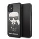 Karl Lagerfeld iPhone 11 Embossed Cover (KLHCN61IKPUBK) hátlap, tok, fekete
