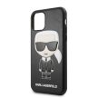 Karl Lagerfeld iPhone 11 Embossed Cover (KLHCN61IKPUBK) hátlap, tok, fekete