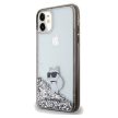 Karl Lagerfeld KLHCN61LKCNSK Liquid Glitter Choupette iPhone 11 tok, átlátszó