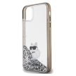 Karl Lagerfeld KLHCN61LKCNSK Liquid Glitter Choupette iPhone 11 tok, átlátszó