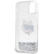 Karl Lagerfeld KLHCN61LNCHCS Glitter Choupette Head iPhone 11/ XR, hátlap, tok, ezüst