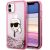 Karl Lagerfeld KLHCN61LNKHCP Glitter Karl Head iPhone 11/ XR, hátlap, tok, rózsaszín rózsaszín