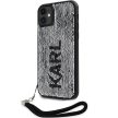 Karl Lagerfeld iPhone 11/Xr Sequins Cord (KLHCN61PSQRKS) hátlap, tok, ezüst