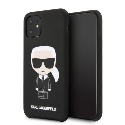   Karl Lagerfeld iPhone 11 Silicone Karl Iconic Full Body hátlap, tok, fekete