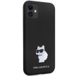Karl Lagerfeld iPhone 11/XR Silicone C Metal Pin (KLHCN61SMHCNPK) hátlap, tok, fekete