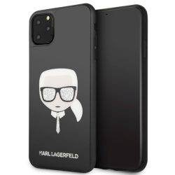   Karl Lagerfeld iPhone 11 Pro Max Layers Glitter Iconic hátlap, tok, fekete