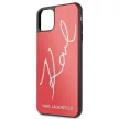 Karl Lagerfeld iPhone 11 Pro Max Glitter Signature (KLHCN65DLKSRE) hátlap, tok, piros