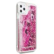 Karl Lagerfeld iPhone 11 Pro Max Floating Charms Liquid Glitter Iconic (KLHCN65ROPI) hátlap, tok, rózsaszín