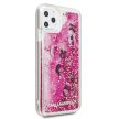 Karl Lagerfeld iPhone 11 Pro Max Floating Charms Liquid Glitter Iconic (KLHCN65ROPI) hátlap, tok, rózsaszín
