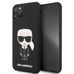   Karl Lagerfeld iPhone 11 Pro Max Silicone Iconic Full Body hátlap, tok, fekete
