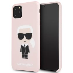   Karl Lagerfeld iPhone 11 Pro Max Silicone Karl Iconic Full Body hátlap, tok, rózsaszín