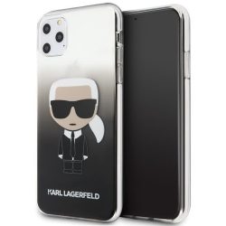   Karl Lagerfeld iPhone 11 Pro Max Ikonik Full Body (KLHCN65TRDFKBK) hátlap, tok, fekete