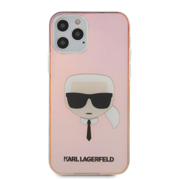 Karl Lagerfeld iPhone 12 Pro Max Karl Head (KLHCP12LPCKHML) hátlap, tok mintás, színes