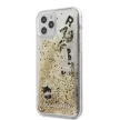 Karl Lagerfeld iPhone 12 Pro Max Floating Charms Liquid Glitter Iconic (KLHCP12LROGO) hátlap, tok, arany