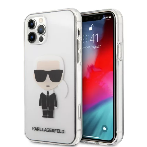 Karl Lagerfeld iPhone 12 Pro Max Iconic Full Body (KLHCP12LTRIK) hátlap, tok, átlátszó