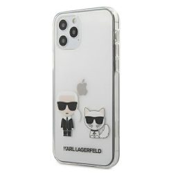   Karl Lagerfeld iPhone 12/12 Pro 3D Karl & Choupette Full Body hátlap, tok, átlátszó