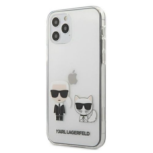 Karl Lagerfeld iPhone 12/12 Pro 3D Karl & Choupette Full Body (KLHCP12MCKTR) hátlap, tok, átlátszó