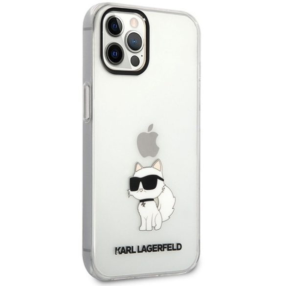 Karl Lagerfeld iPhone 12/12 Pro Ikonik Choupette (KLHCP12MHNCHTCT) hátlap, tok, átlátszó