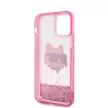 Karl Lagerfeld iPhone 12/ 12 Pro Glitter Choupette Head (KLHCP12MLNCHCP) hátlap, tok, rózsaszín