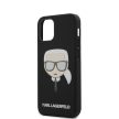 Karl Lagerfeld iPhone 12 Mini Layers Glitter Iconic (KLHCP12SGLBK) hátlap, tok, fekete