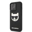 Karl Lagerfeld iPhone 13 Pro 3D Rubber Choupette's Head (KLHCP13LCH3DBK) oldalra nyíló tok, fekete